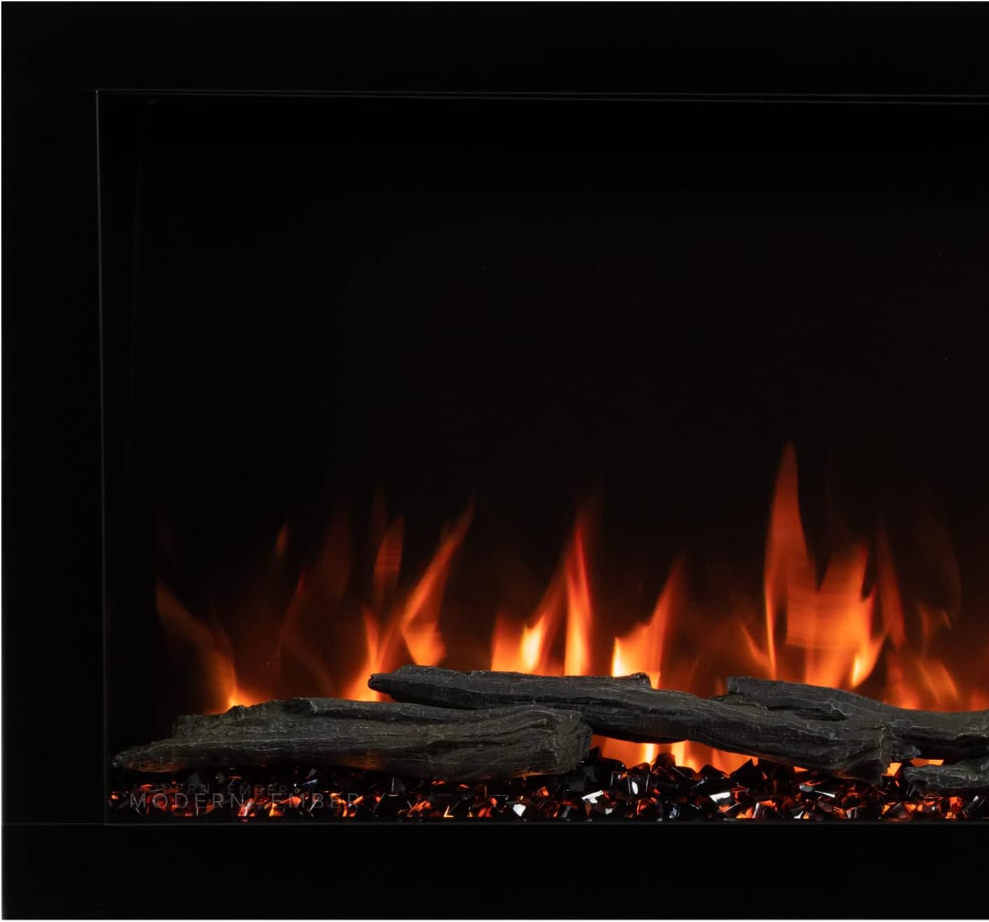 Highmark 72 Inch Smart Linear Electric Fireplace - Premium Flame with 10 Colors, Sleek Hidden Vent Design, Install Recessed in-Wall or Wall-Mount, WiFi Enabled.
