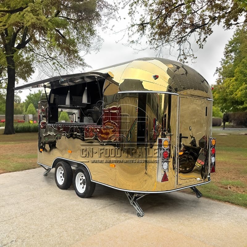 Food Trailer for Sale, Fully Equipped Mobile Kitchen Trailer, Food Truck Trailer for Street Vendors, Festivals, Catering, Coffee and Snack Business