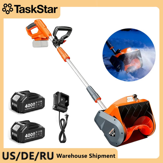 23 Ft Cordless Snow Blower with LED Light 20V Battery Powered