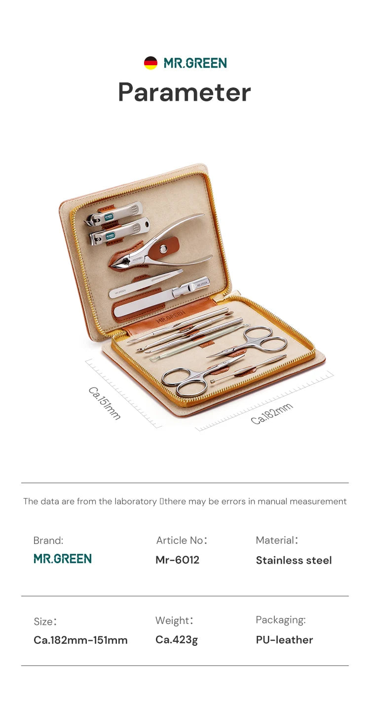 Manicure Set 12 In 1 Full Function Kit Stainless Steel Pedicure Sets