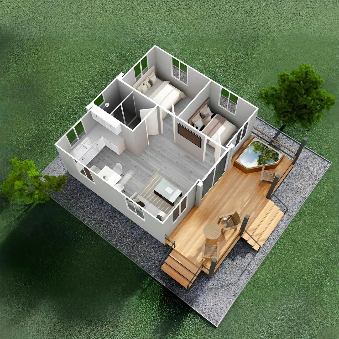 Customized Prefabricated Container House Modern Building Backyard Prefabricated Outdoor Garden Gym Room Studio Office Shed House