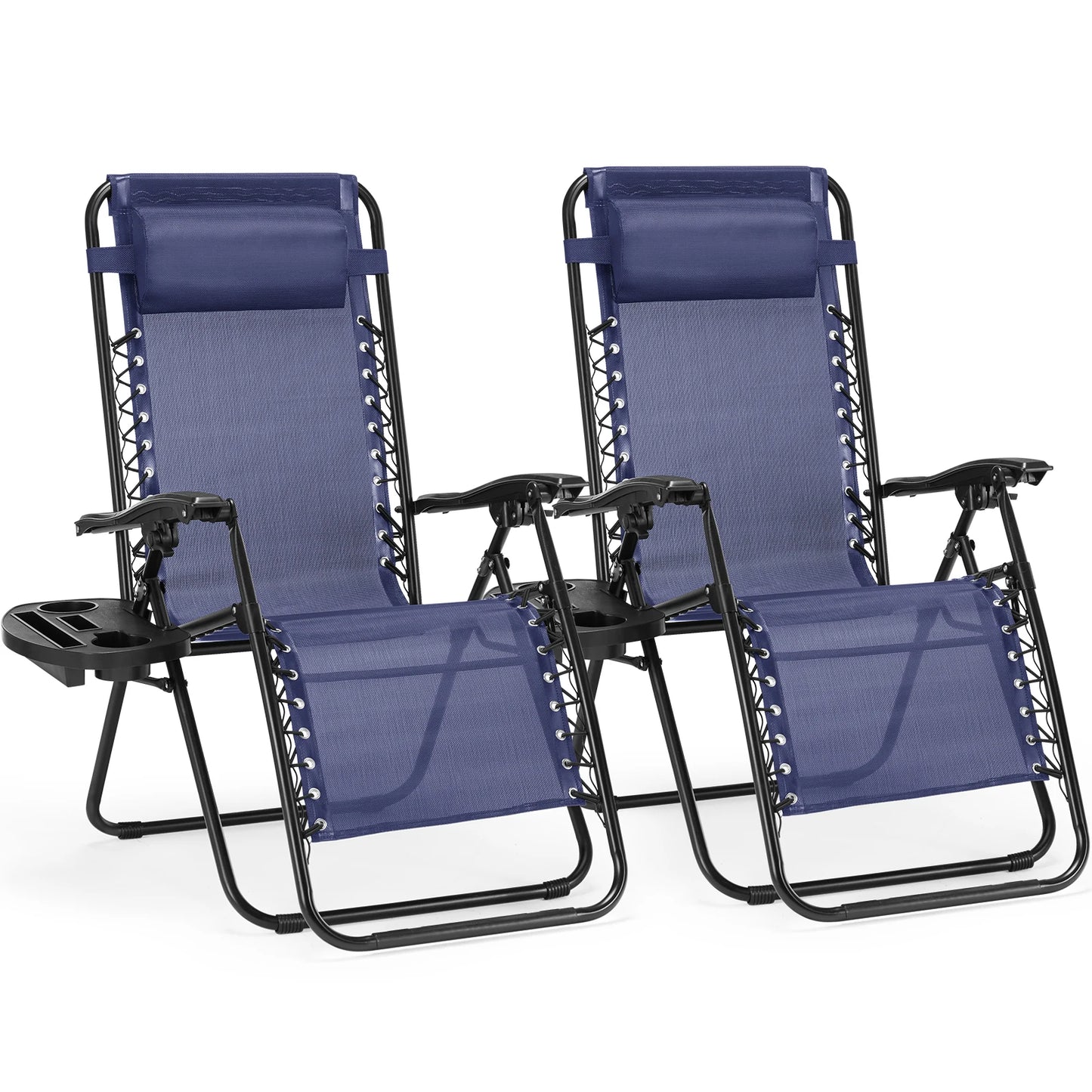 Zero Gravity Set of 2 Portable Recliner Camping Patio Out door