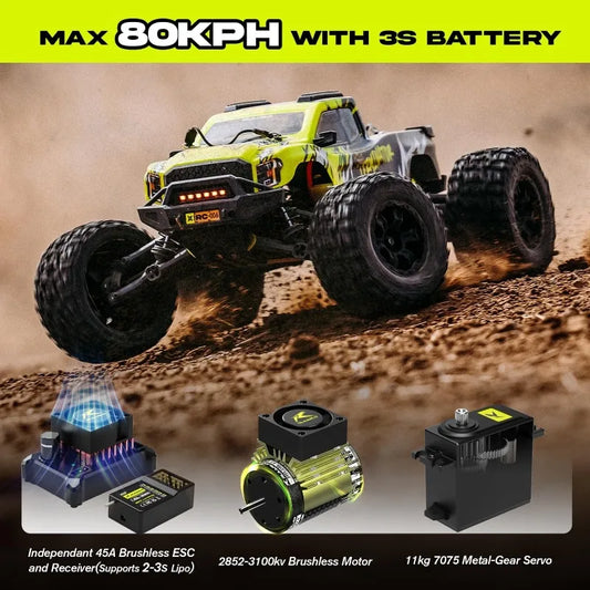 Fast RC Cars for Adults, Max 50mph Hobby Electric Off-Road Monster Truck,