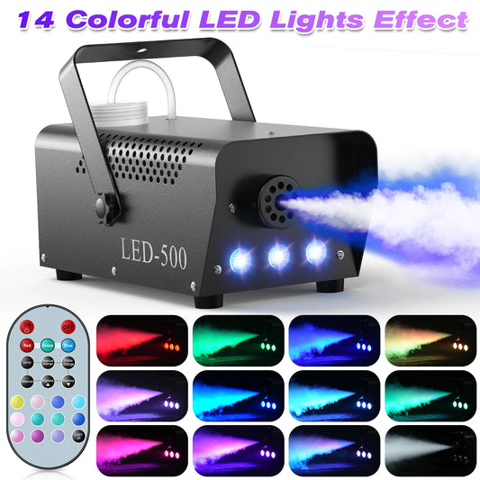 Smoke Machine Wireless Control Fog Machine RGB LED Stage Lighting