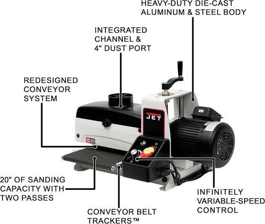 10-Inch Benchtop Drum Sander, 1 HP, 1Ph 115V