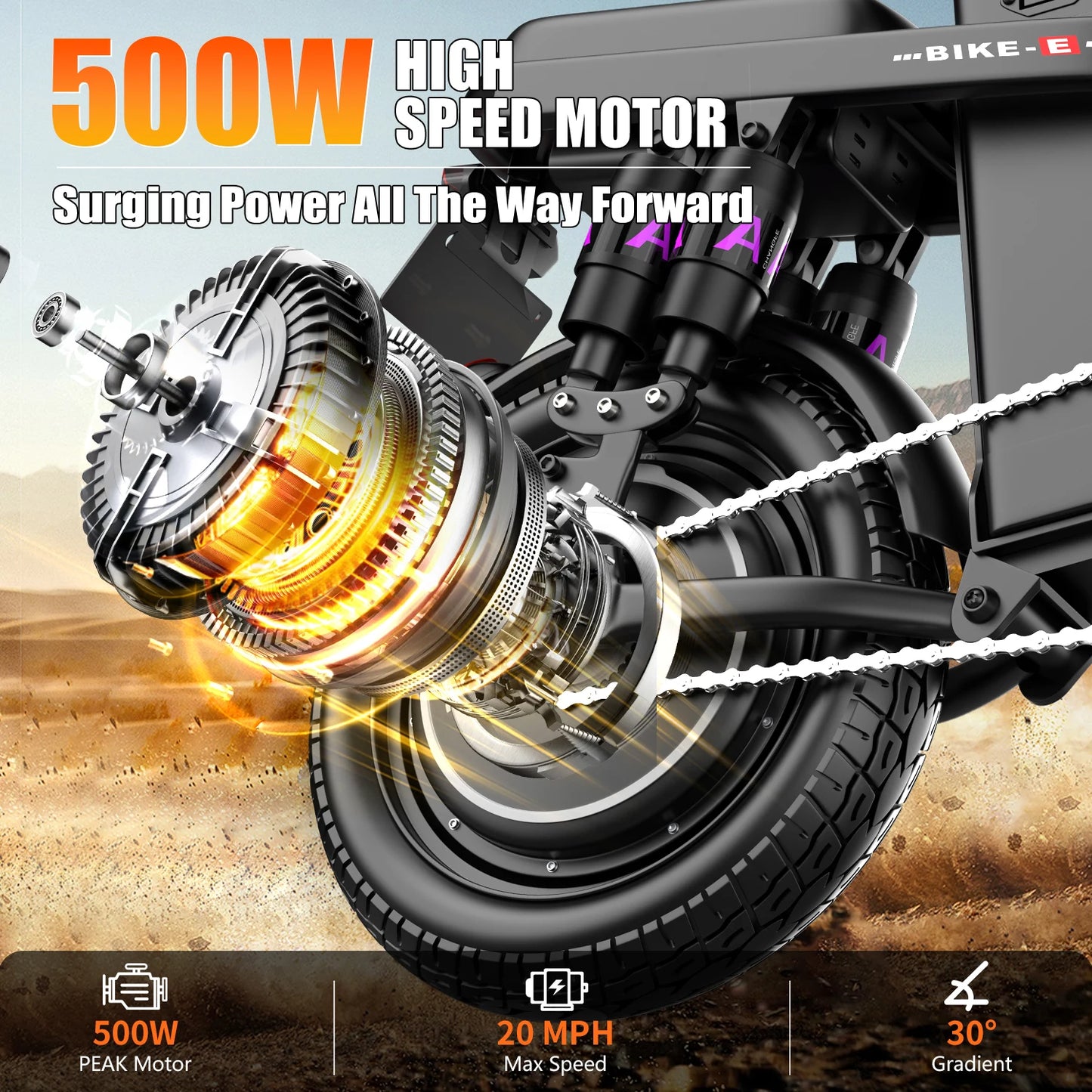 Electric Bike for Adults, 48V 15AH Removable Battery,20MPH 35Miles