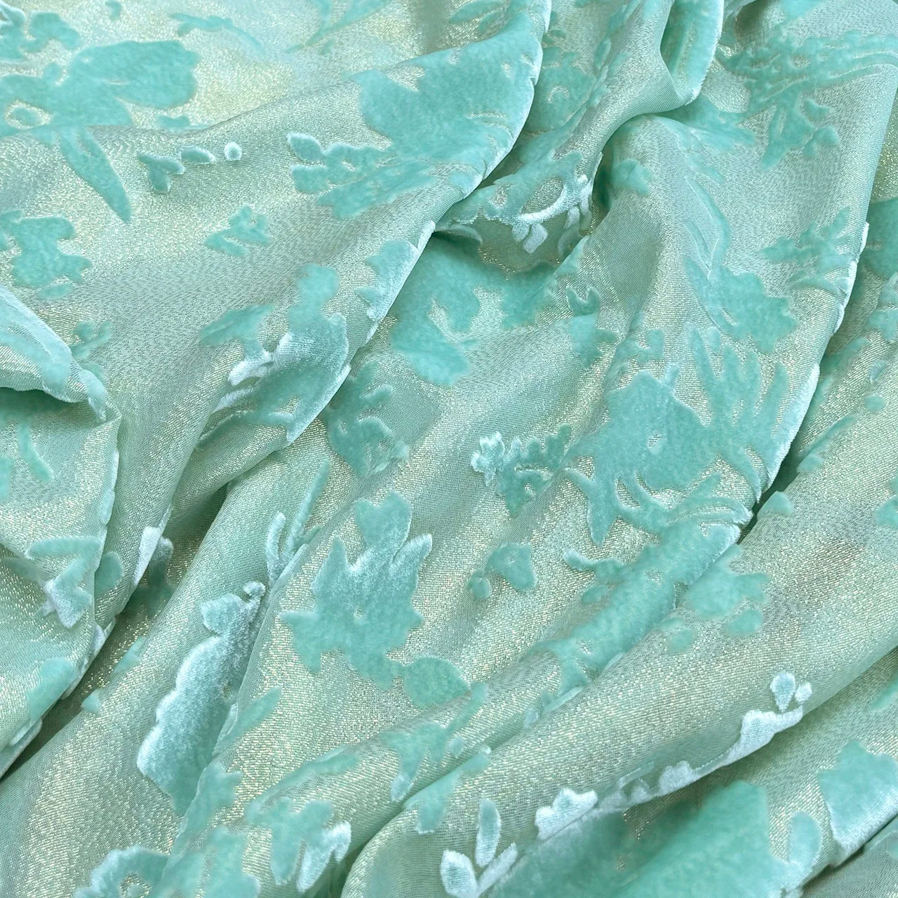 Flower Silk Velvet Silk Fabric Mulberry Burnt Flower Flocking Jacquard