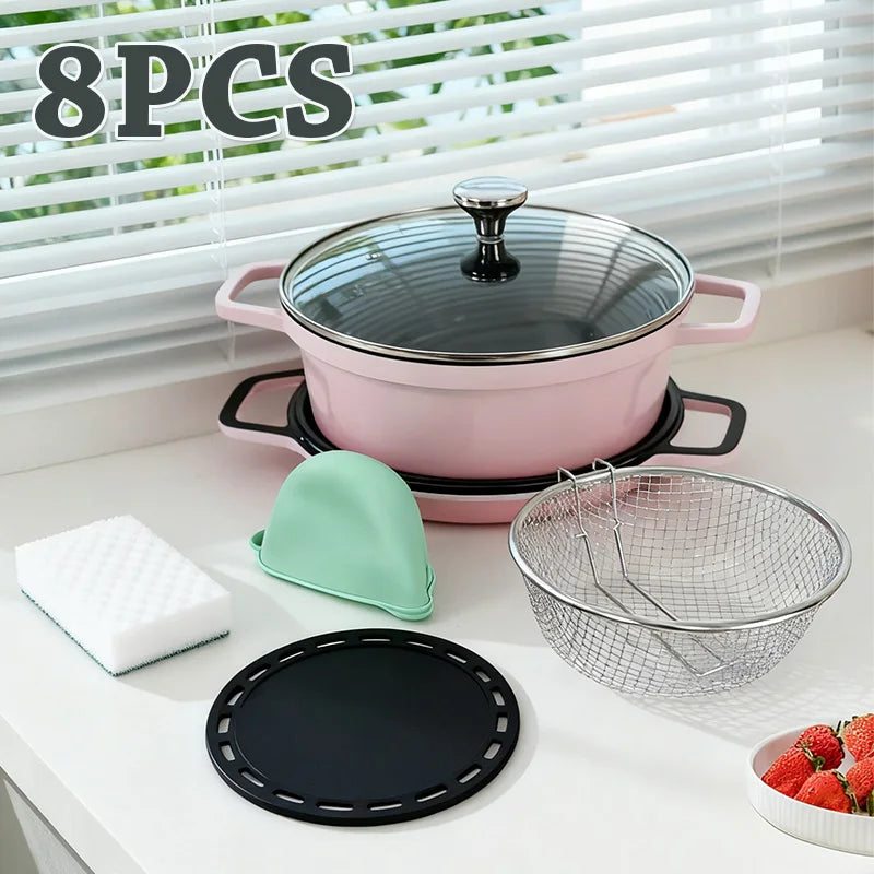 8PCS Pots and Pans Set Non Stick, Cookware Set