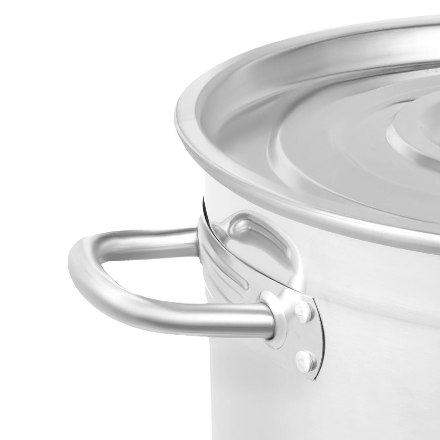 Soup Pot with Cover & Handles, Stainless Steel Stock Pot