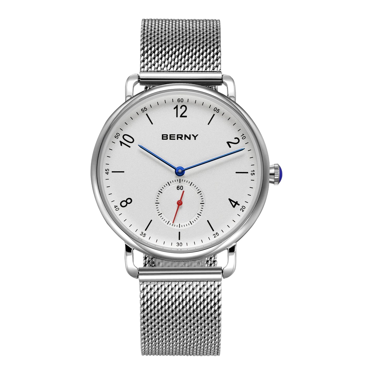 BERNY Quartz Men's Watch Quality 316L Stainless Steel Top Slim Case Fashion Couple's Wristwatch Simple Casual Men/Women Watches