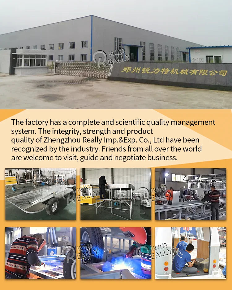 Customized Food Trailer Mobile Food Kiosk Truck Mobile Kitchen Trailer for Hamburger Cart Fast Food Truck with DOT Certification