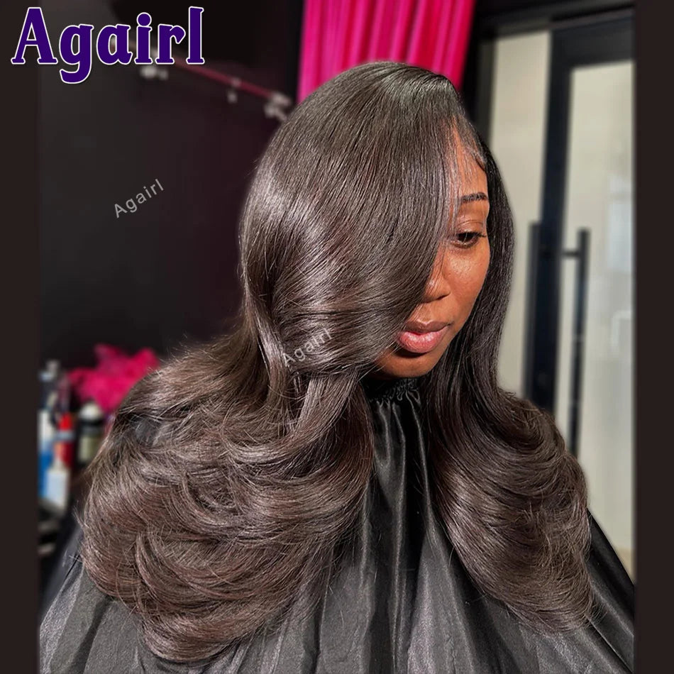 Ginger Brown 200 Density 13x6 13x4 Transparent Lace Front Wigs Human Hair