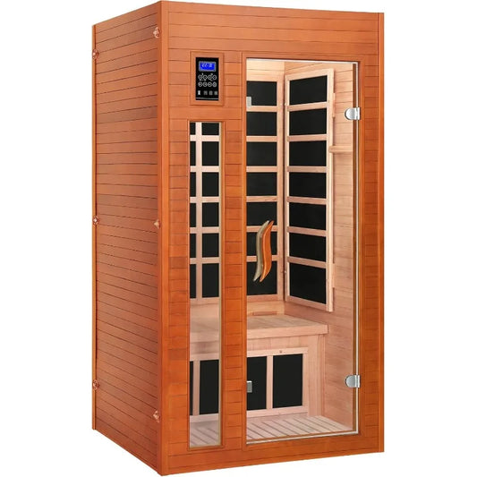 1-2 Person Infrared Sauna, Red Light Therapy & 7-Color Chromotherapy