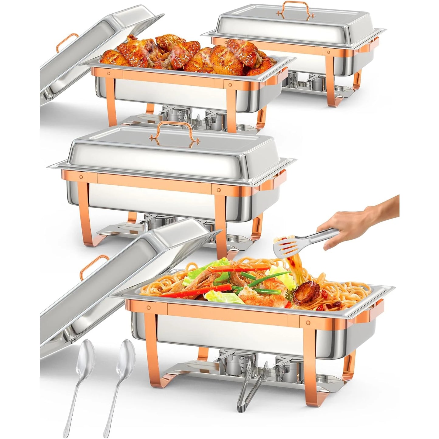 Buffet Stainless Steel Chafers and Buffet Warmers Sets,