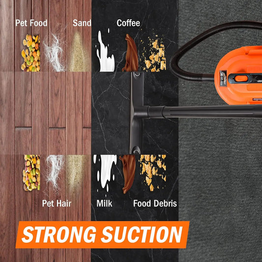 Wet/Dry Utility Vac 2.5 Gallon, 120 Volts (AC), Orange/Black