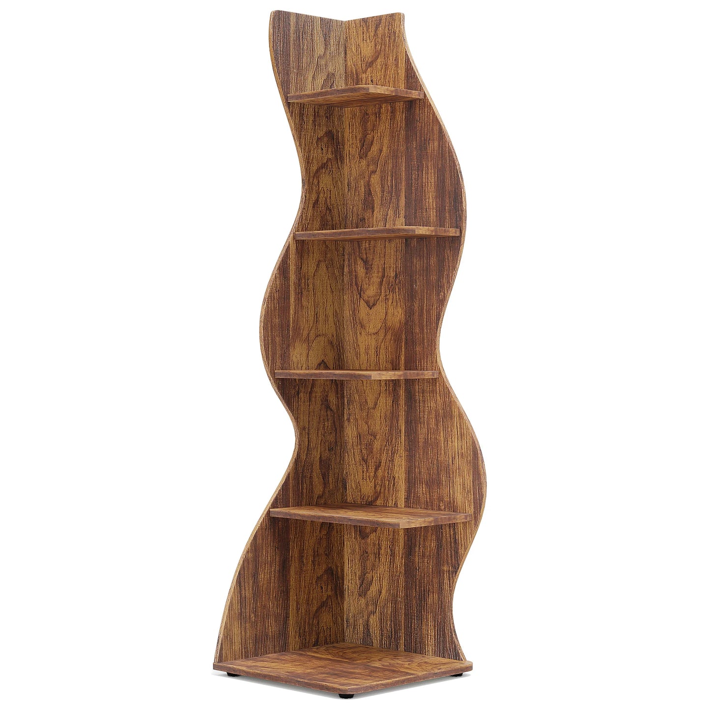 Corner Shelf, Modern 5-Tier Wall Corner Bookshelf,