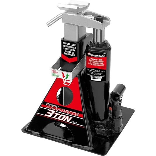3 Ton, Bottle Jack and Jack Stands in One, 6000 Pound All-in-One Car Lift,