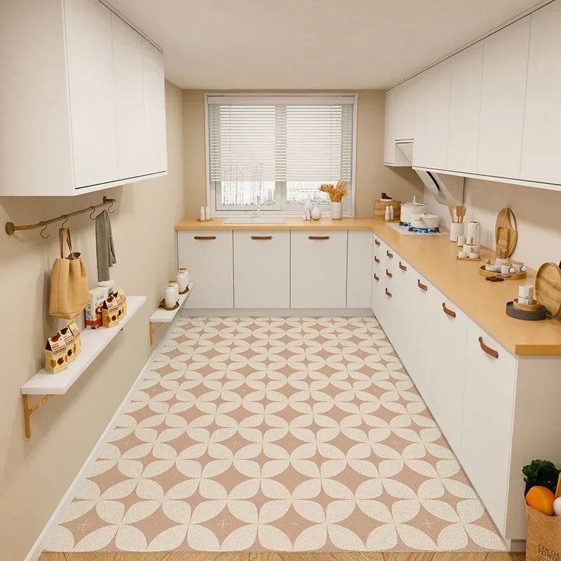 Kitchen Floor Mat Vinyl Carpet Pvc Leather Mats Waterproof Oil-proof