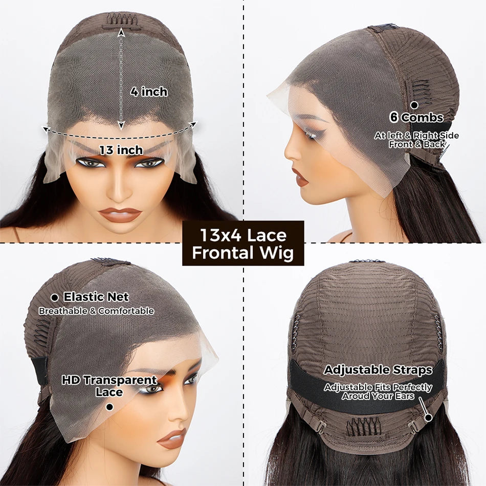 1B/30 Highlight Short Bob Wig Human Hair 200% 13x4 Body Frontal Wigs