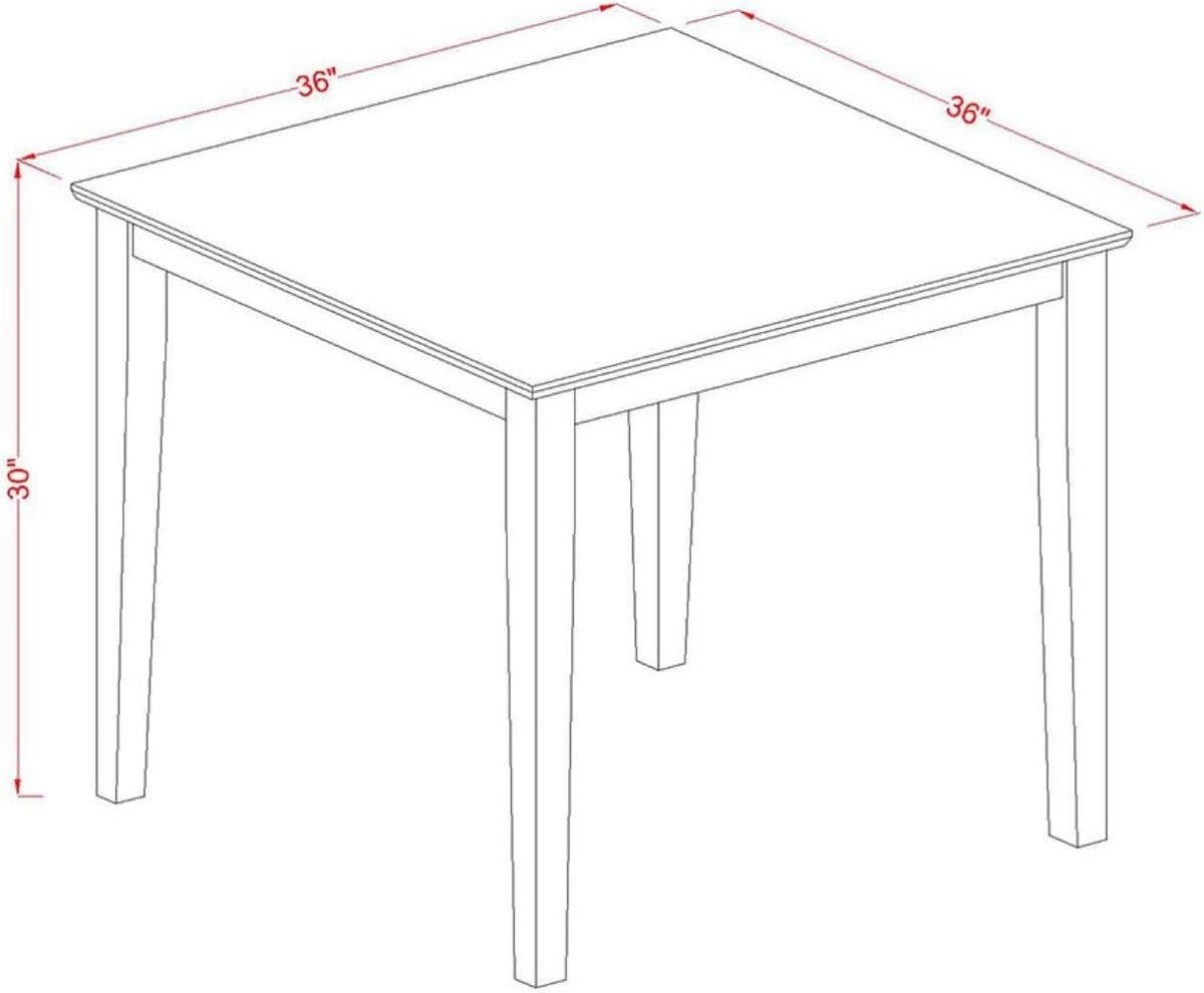 5-Piece Dining Set with Square Table and 4 Linen Upholstered Chairs, Oak Finish