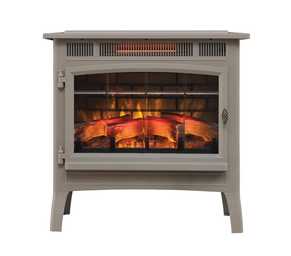 duraflame Freestanding Electric Fireplace Stove Heater with 3D Flame Effect for 1,000 Sq. Ft, Bronze