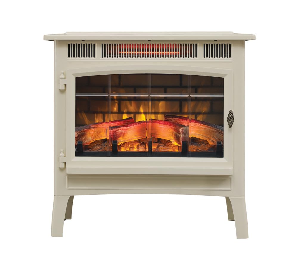 duraflame Freestanding Electric Fireplace Stove Heater with 3D Flame Effect for 1,000 Sq. Ft, Bronze