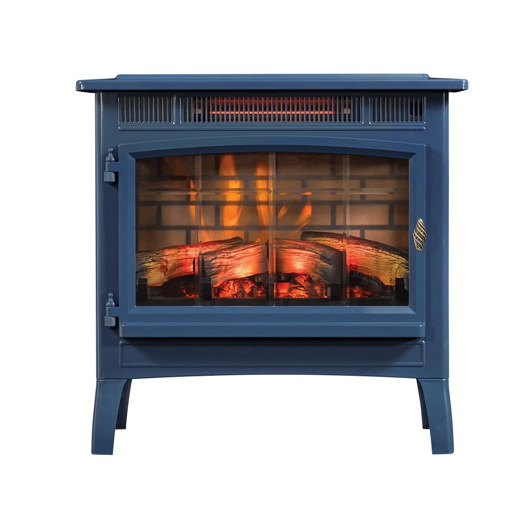 duraflame Freestanding Electric Fireplace Stove Heater with 3D Flame Effect for 1,000 Sq. Ft, Bronze
