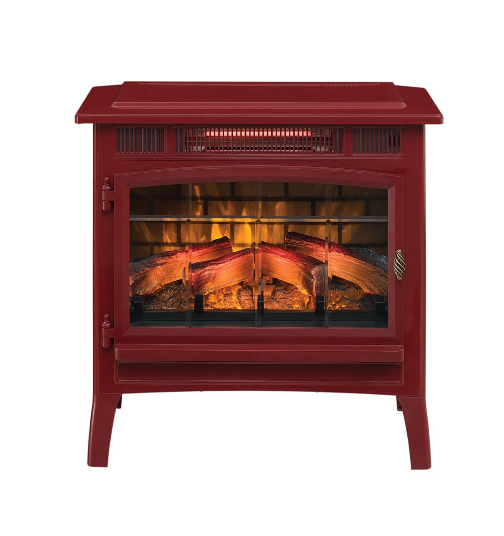 duraflame Freestanding Electric Fireplace Stove Heater with 3D Flame Effect for 1,000 Sq. Ft, Bronze
