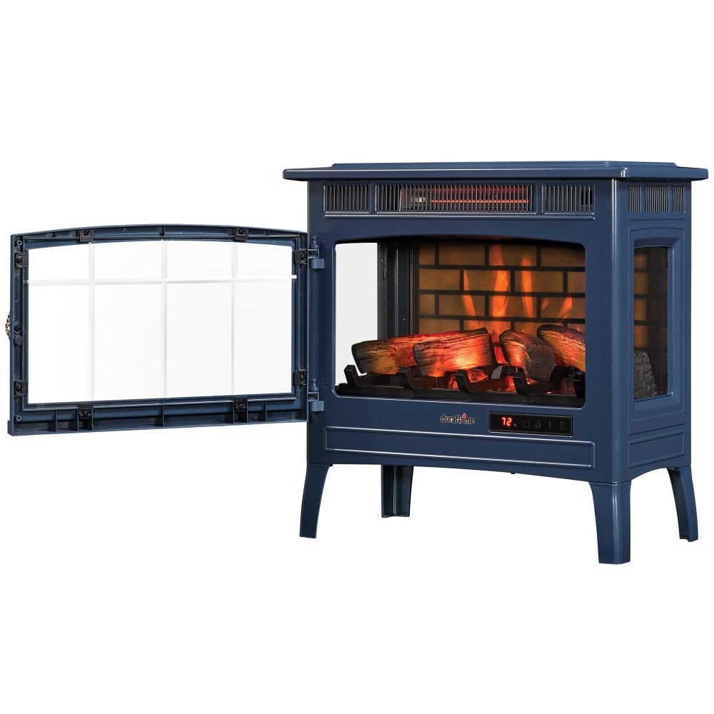 duraflame Freestanding Electric Fireplace Stove Heater with 3D Flame Effect for 1,000 Sq. Ft, Bronze