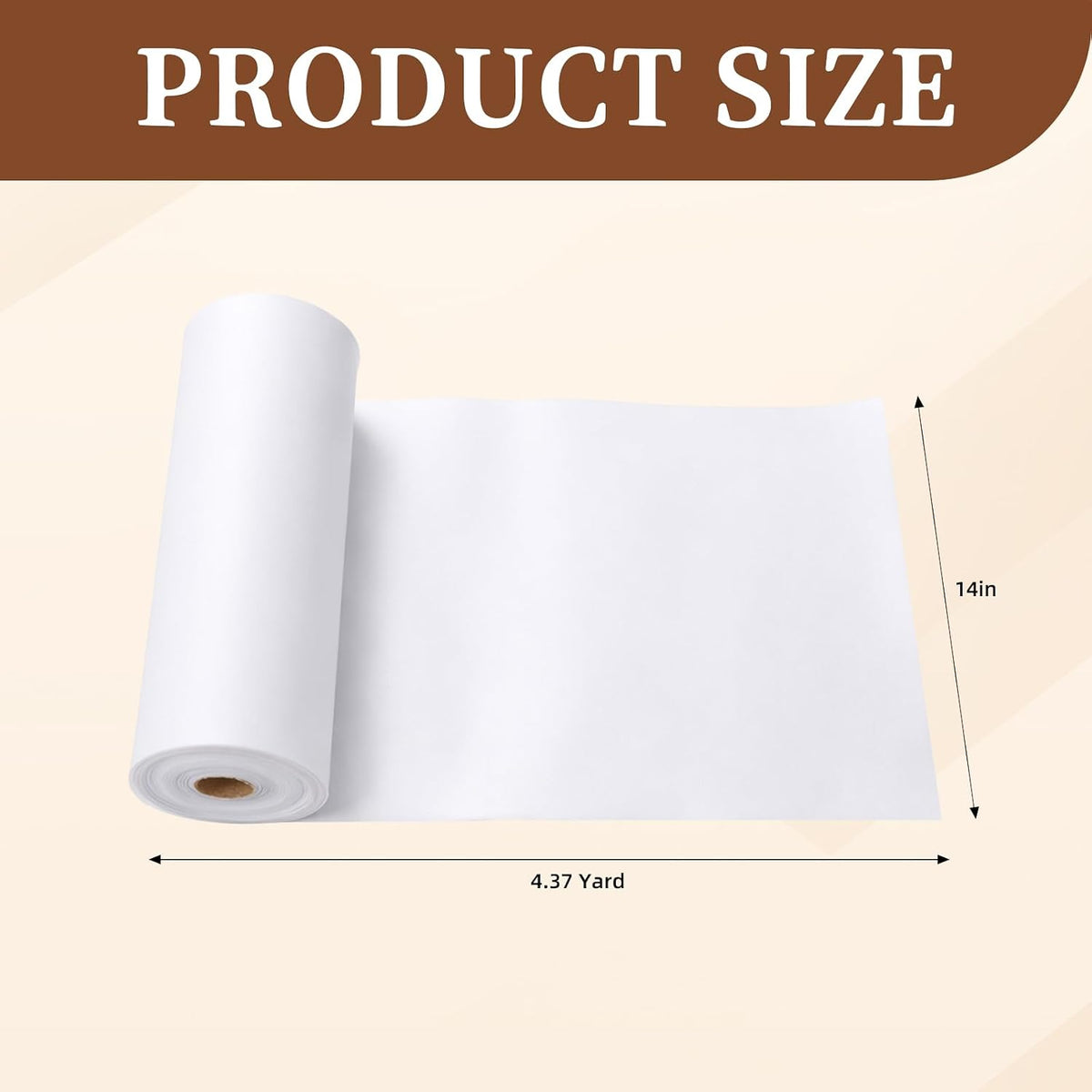 BrightRow Double Sided Foam Interfacing Stabilizer,White,14'' X 4.36 yd