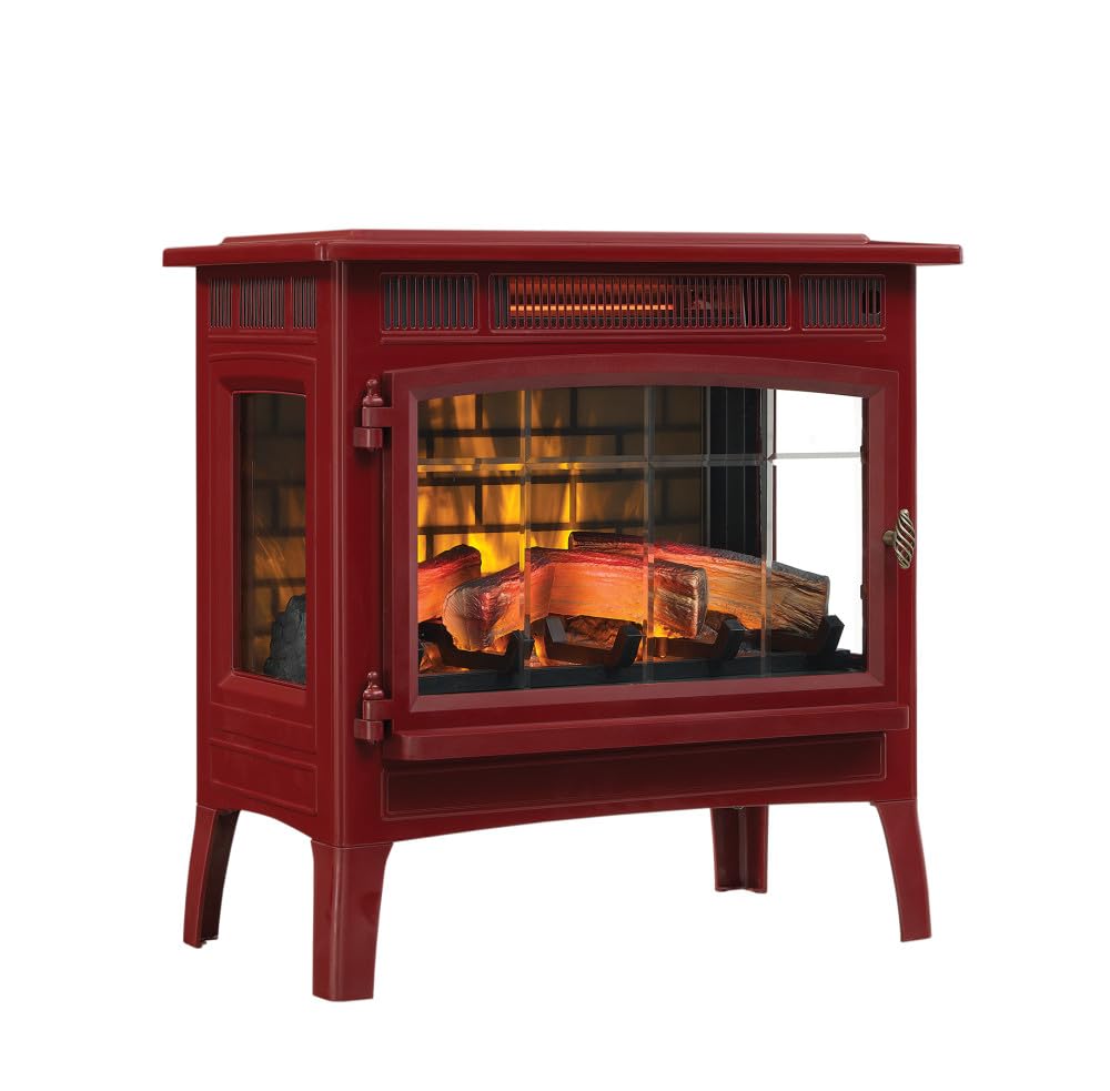 duraflame Freestanding Electric Fireplace Stove Heater with 3D Flame Effect for 1,000 Sq. Ft, Bronze