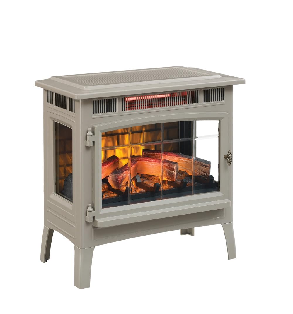duraflame Freestanding Electric Fireplace Stove Heater with 3D Flame Effect for 1,000 Sq. Ft, Bronze