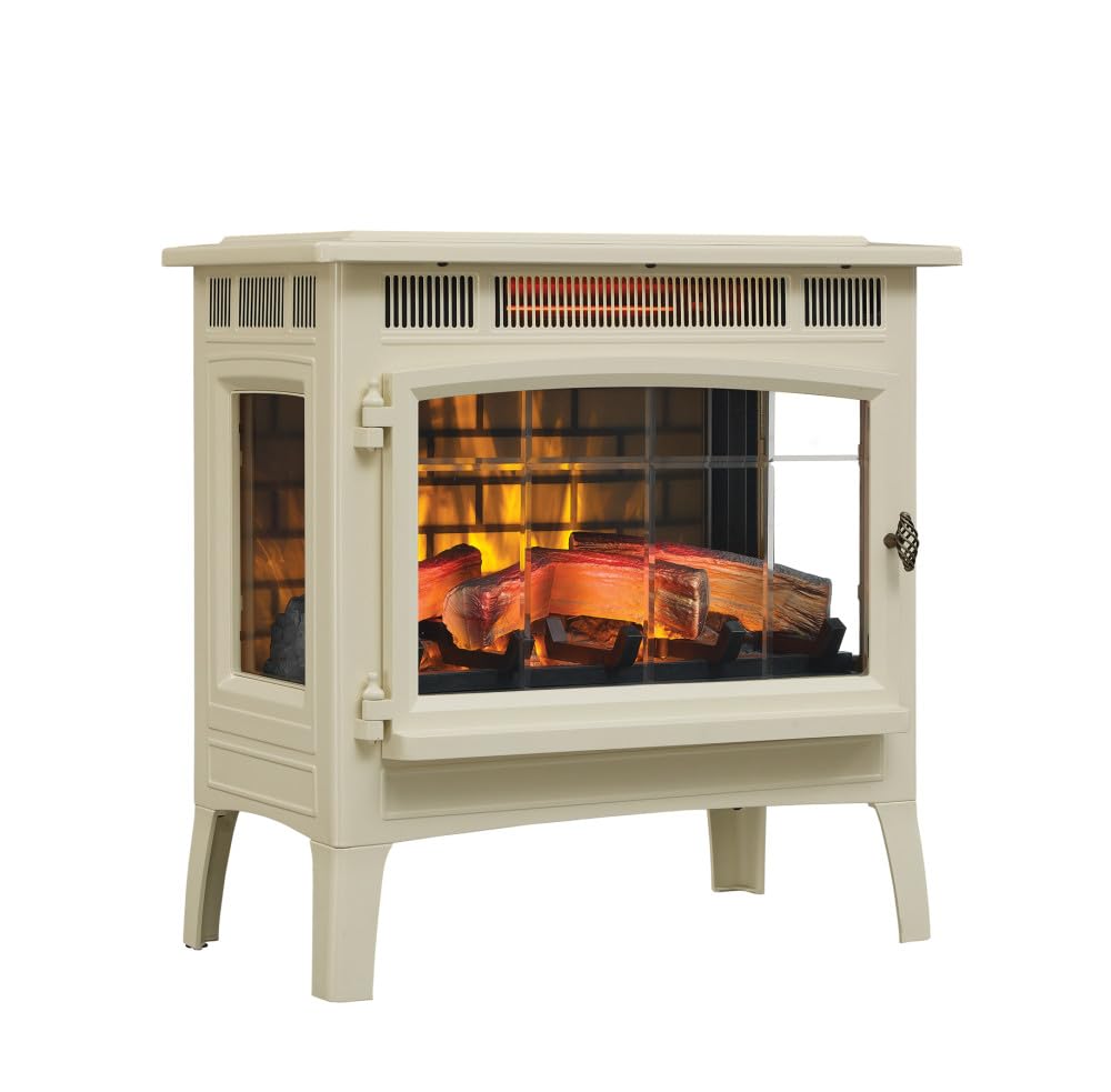 duraflame Freestanding Electric Fireplace Stove Heater with 3D Flame Effect for 1,000 Sq. Ft, Bronze