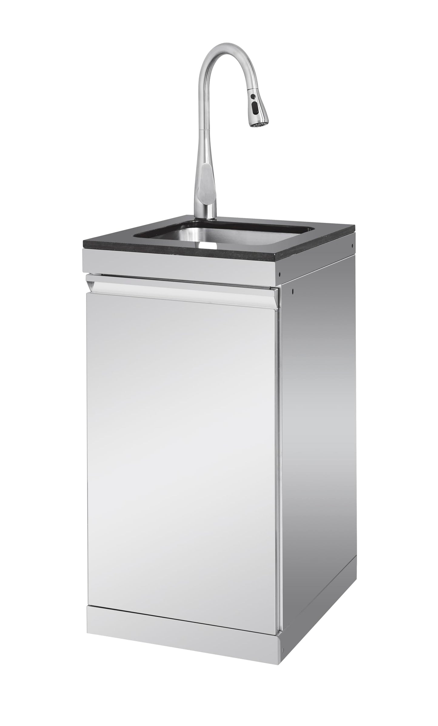102.4 Inch Outdoor Kitchen Island | 4 Burner Propane Gas BBQ Grill with Sink and Refrigerator, 59500 BTU 304 Stainless Steel, Black (Black, 102.4"')