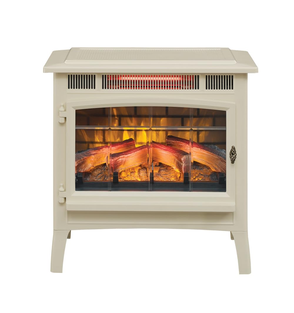 duraflame Freestanding Electric Fireplace Stove Heater with 3D Flame Effect for 1,000 Sq. Ft, Bronze