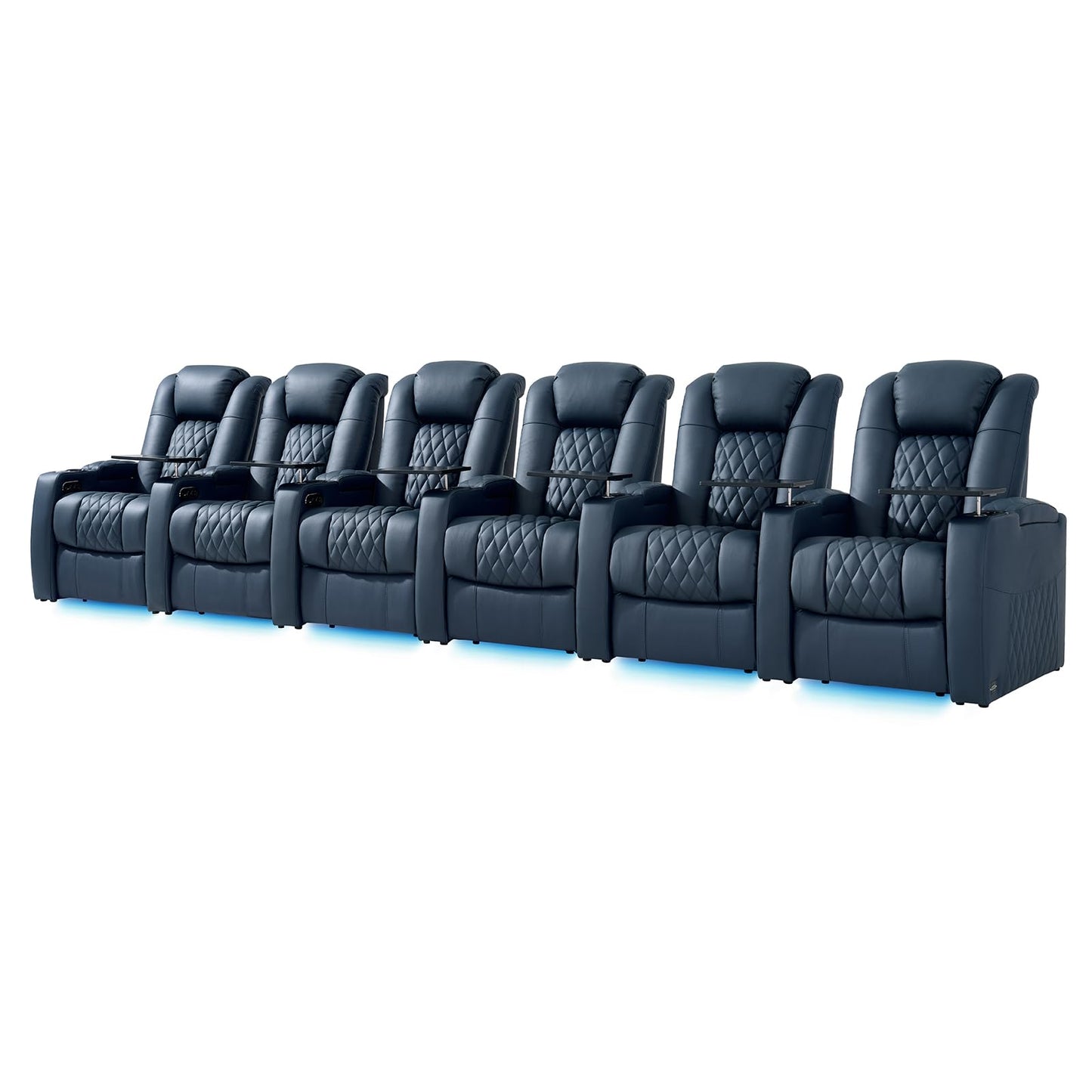 comfiroom Top-Grain Leather Home Theater Seating, Dual-Motor Power Recliner | Classic Series Black Zero Gravity Motorized Theater Chair with USB-C Charging, Adjustable Headrest, Tray Table, Row of 1