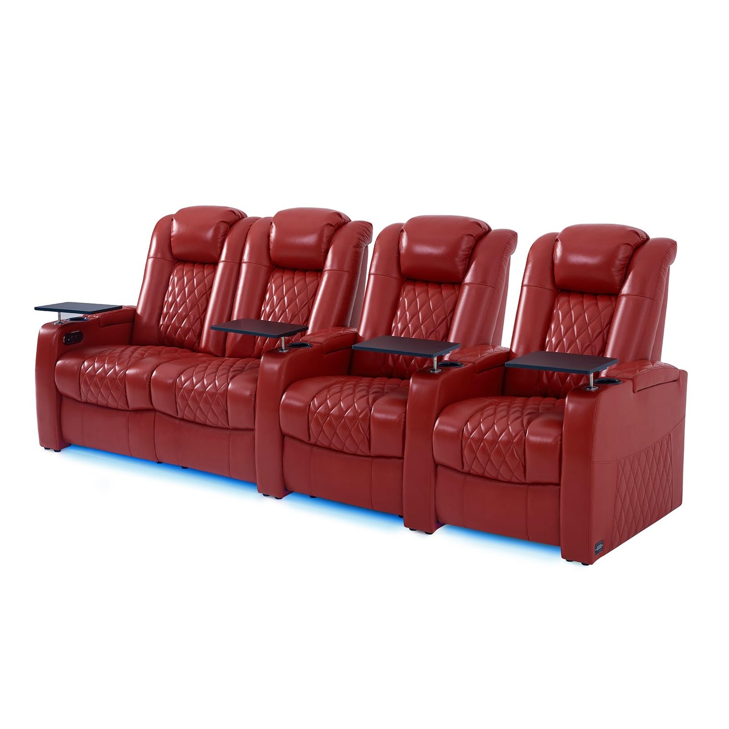 comfiroom Top-Grain Leather Home Theater Seating, Dual-Motor Power Recliner | Classic Series Black Zero Gravity Motorized Theater Chair with USB-C Charging, Adjustable Headrest, Tray Table, Row of 1