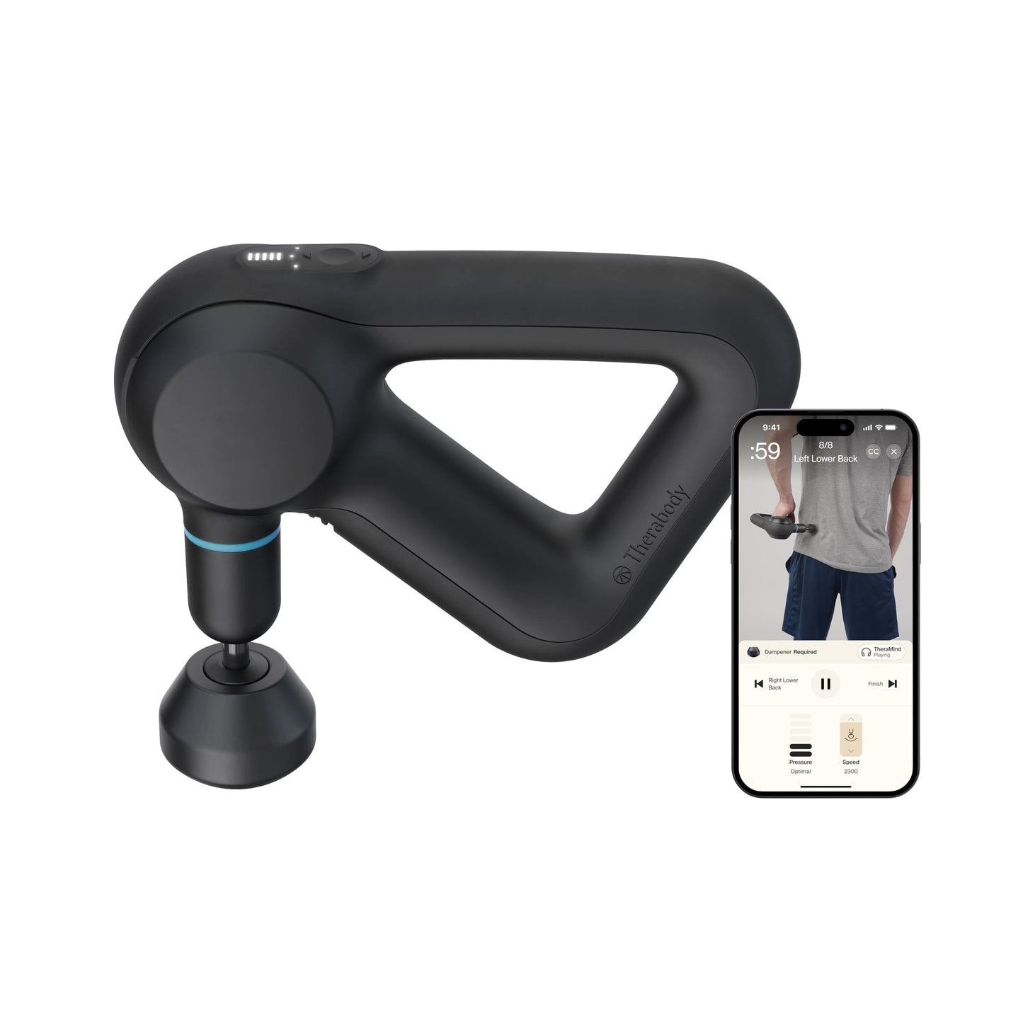 TheraGun Therabody Prime 6th Gen Deep Tissue Massage Gun | Black | Powerful Percussive Massage With 5 Speeds & A Rugged, Durable Design to Relieve Muscle Pain & Speed Up Recovery