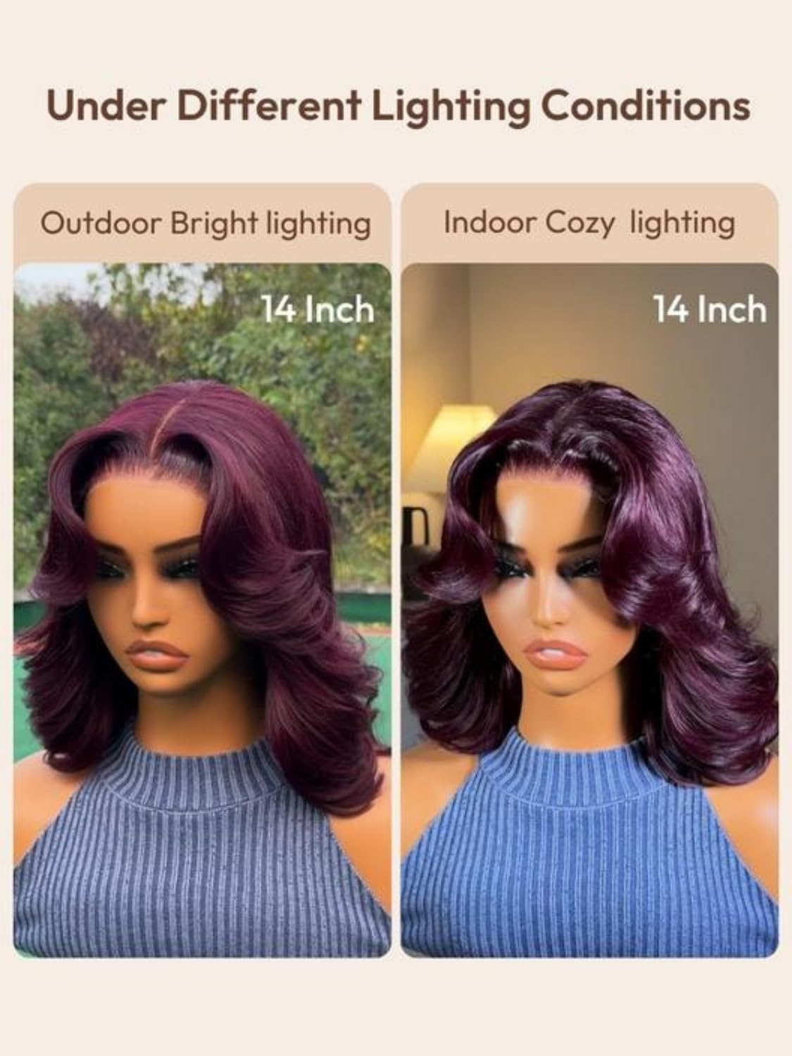 Nadula 13x4 HD Ombre Brown Wavy Bob Drawstring Wig Human Hair with Blonde Face Framing Layers Bangs,Pre Everything Glueless No Slip Wig Pre Plucked Ready to Wear Short Highlight Wavy Bob Wig 10inch