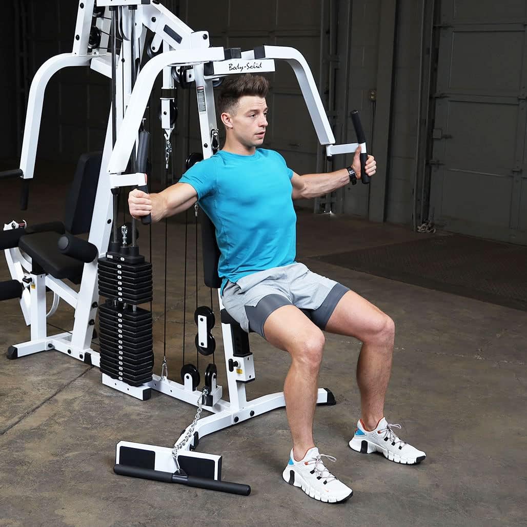 Body-Solid Multi-Station, Single Weight Stack Home Gym Machine, Arm & Leg Strength Training Functional Exercise Workout Station, 210lbs. Black Weight Stacks
