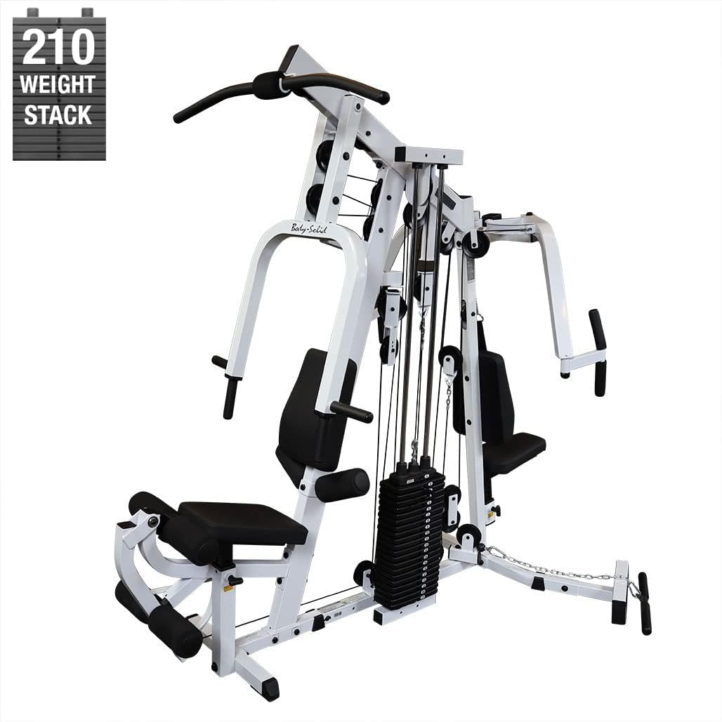 Body-Solid Multi-Station, Single Weight Stack Home Gym Machine, Arm & Leg Strength Training Functional Exercise Workout Station, 210lbs. Black Weight Stacks