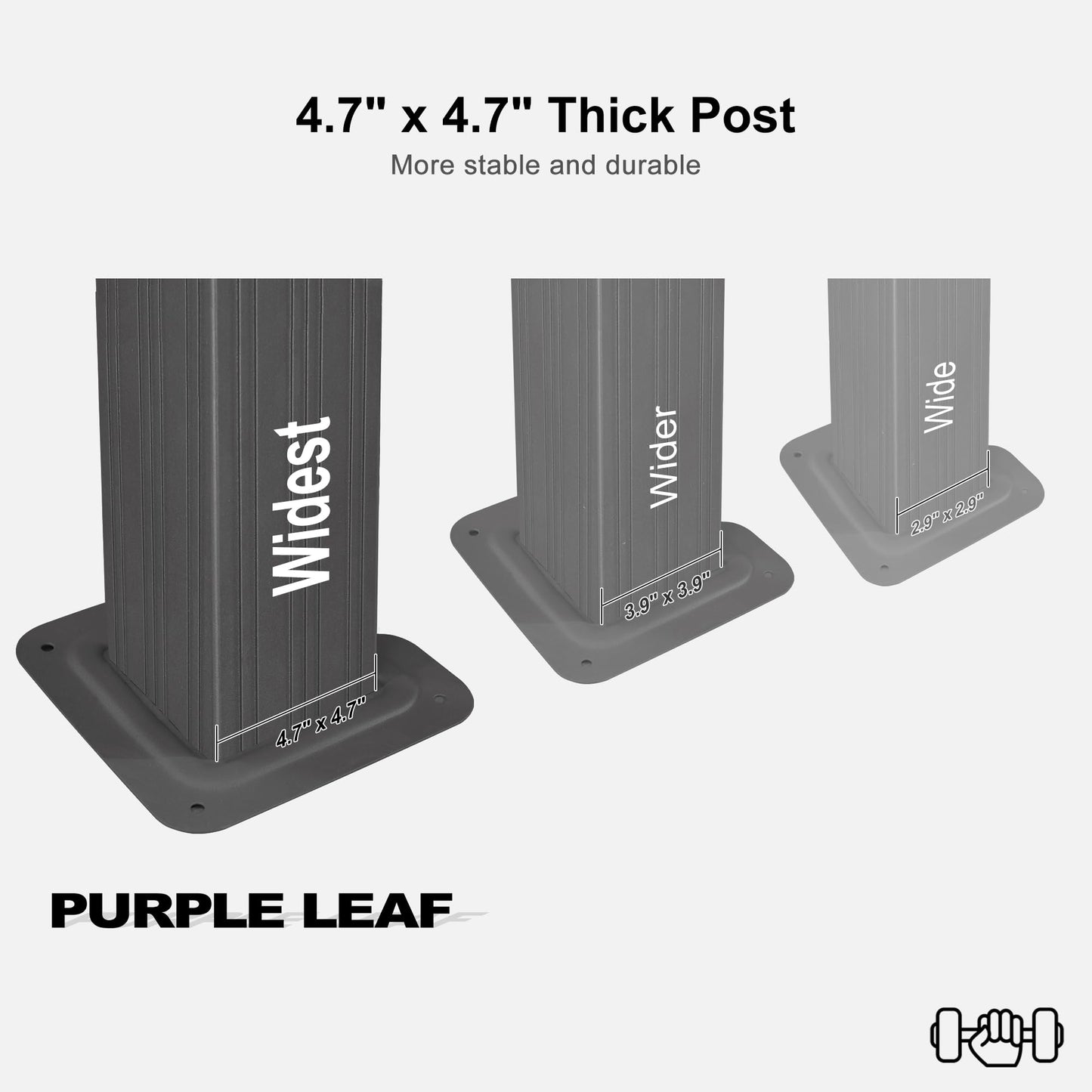 PURPLE LEAF Large Gazebo 12' X 24' with Galvanized Steel, Gray | 4.7" Thick Post, Built in Drainage, Windproof Cool Breeze, Snowproof & Rustproof, 260 GSM Textilene Netting, Fit Any Yard