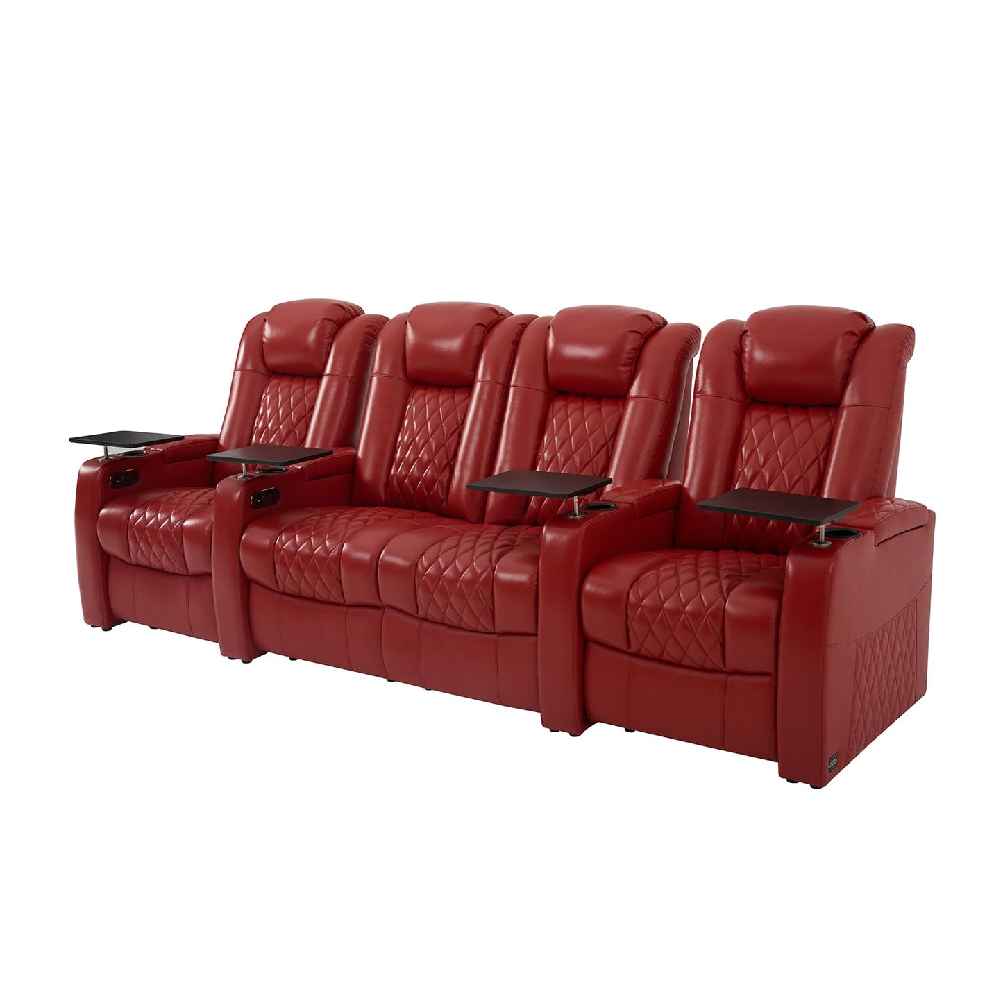 comfiroom Top-Grain Leather Home Theater Seating, Dual-Motor Power Recliner | Classic Series Black Zero Gravity Motorized Theater Chair with USB-C Charging, Adjustable Headrest, Tray Table, Row of 1