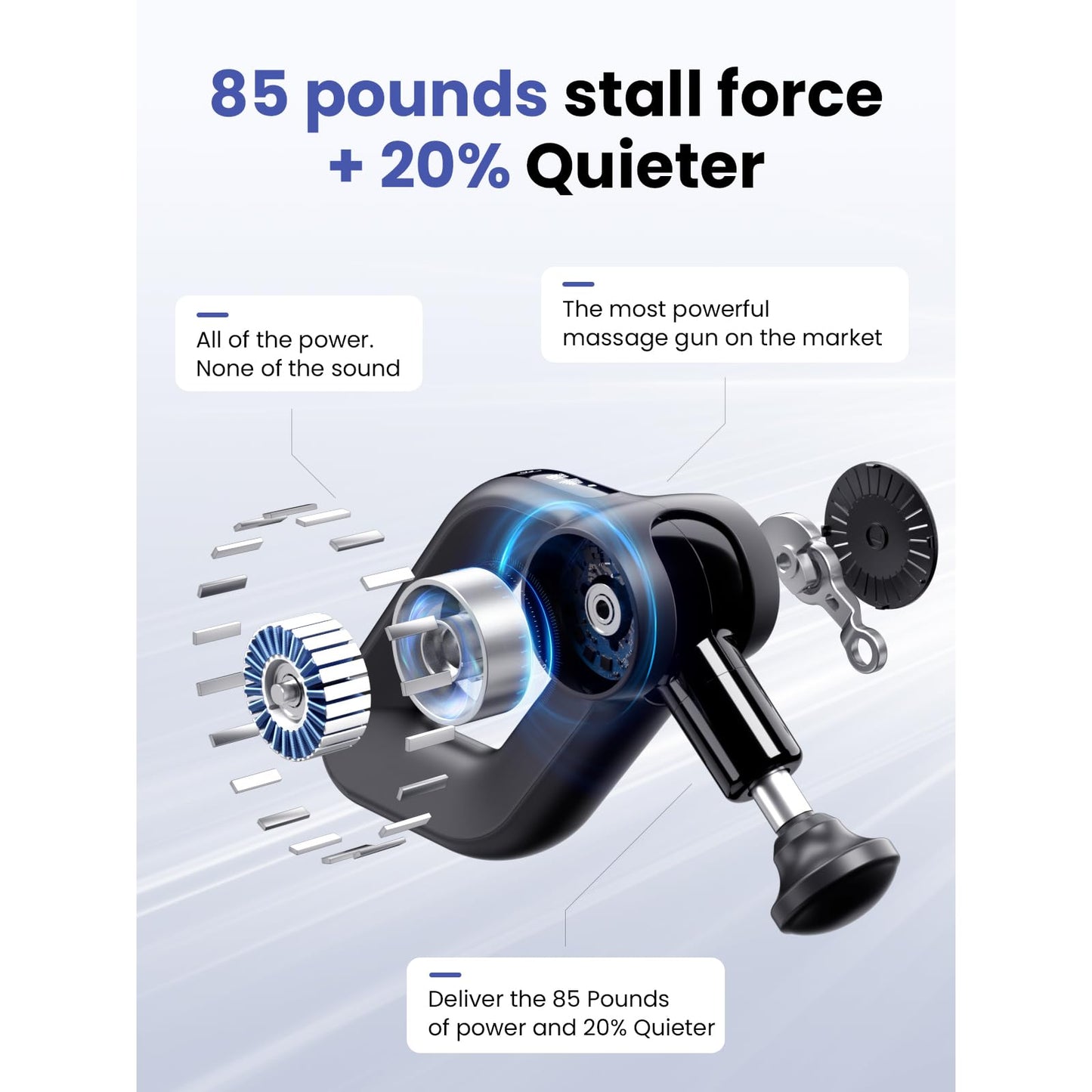 BOB AND BRAD D6 Pro Max+ Massage Gun with Heat and Cold, Powerful Deep Tissue Percussion Massager with 16mm Amplitude, Professional Muscle Massager Gun for Athletes, Quiet Electric Handheld Massager