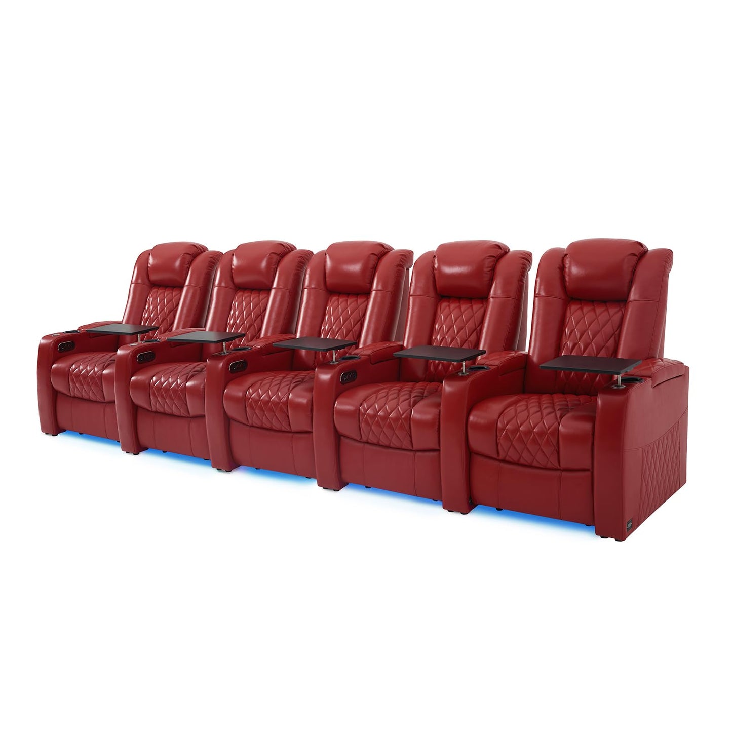 comfiroom Top-Grain Leather Home Theater Seating, Dual-Motor Power Recliner | Classic Series Black Zero Gravity Motorized Theater Chair with USB-C Charging, Adjustable Headrest, Tray Table, Row of 1