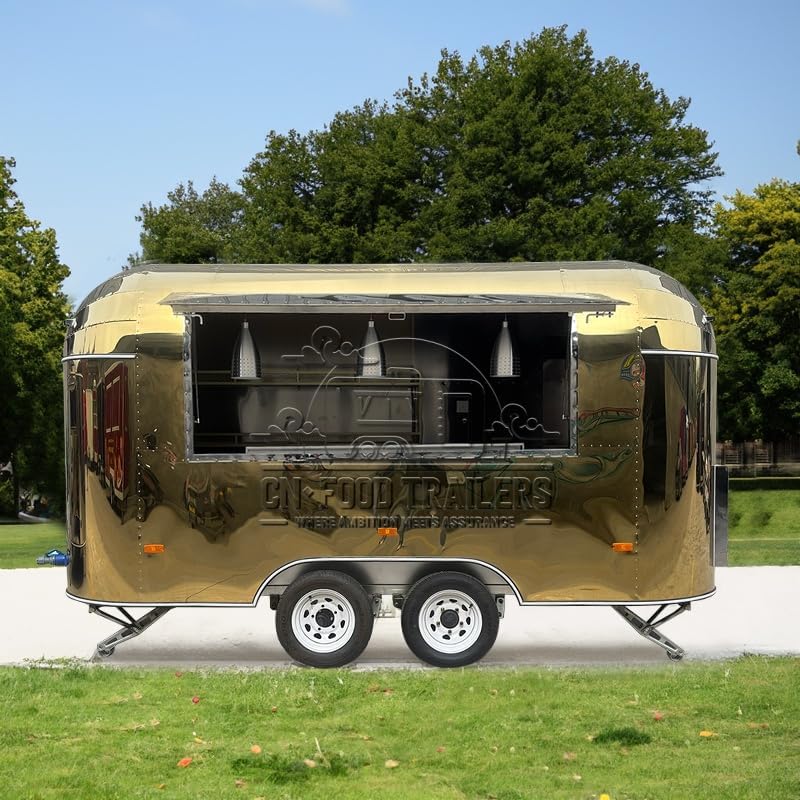 Food Trailer for Sale, Fully Equipped Mobile Kitchen Trailer, Food Truck Trailer for Street Vendors, Festivals, Catering, Coffee and Snack Business