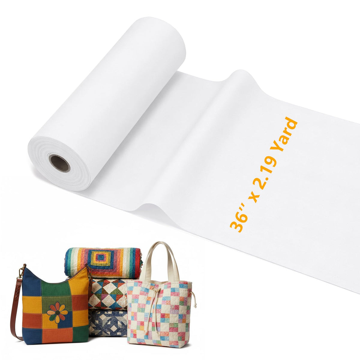 BrightRow Double Sided Foam Interfacing Stabilizer,White,14'' X 4.36 yd