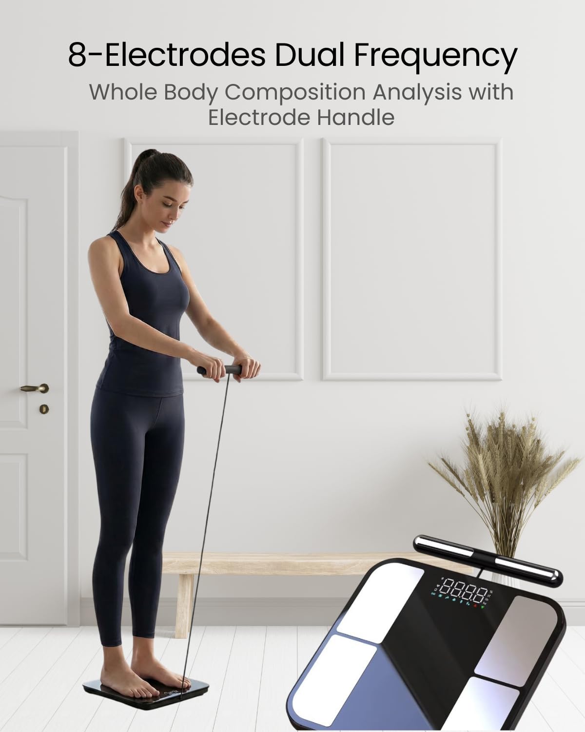 Smart Scale for Body Weight, BMI, Body Fat, Muscle Mass, 11" Large Digital Bathroom Scale, 12 Body Composition Analysis, Sync App, Bluetooth, LED Display, 400 lbs - Nexa 1 - Restful Hideout