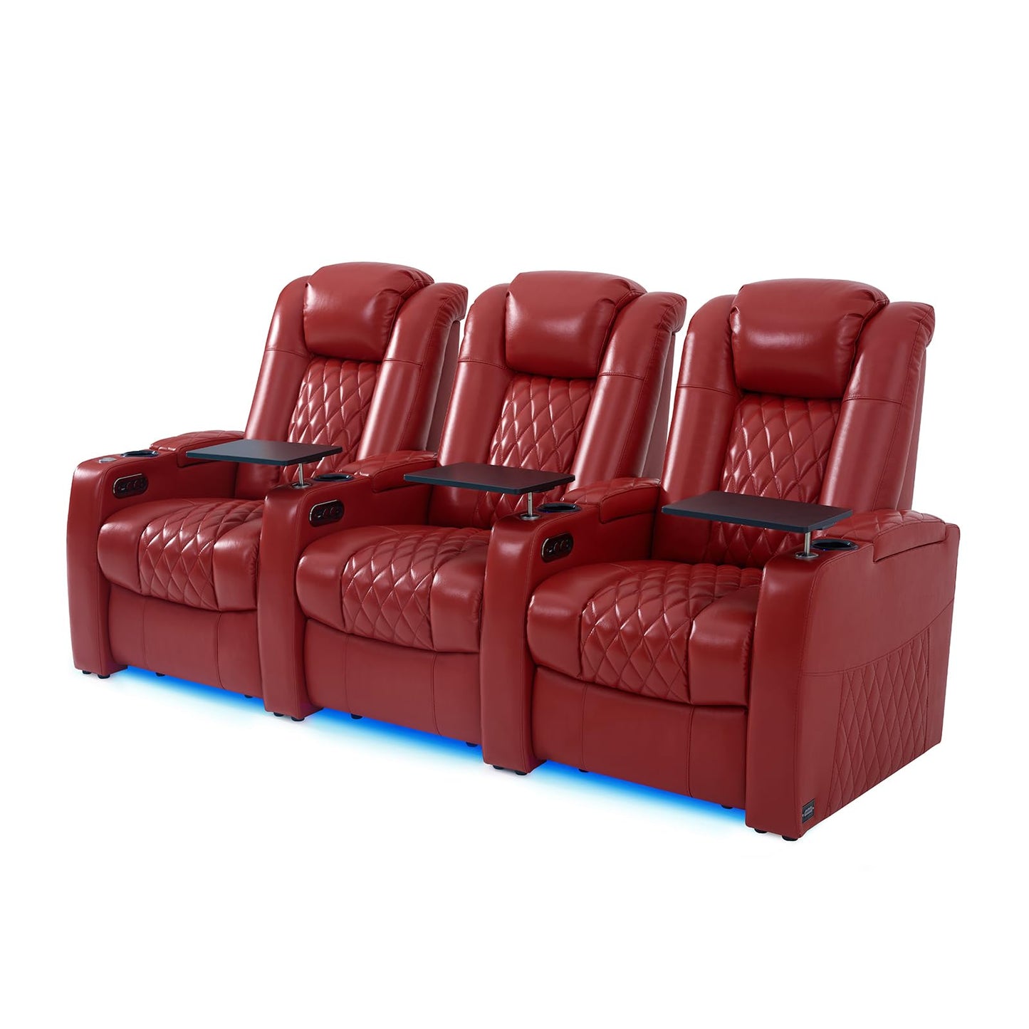 comfiroom Top-Grain Leather Home Theater Seating, Dual-Motor Power Recliner | Classic Series Black Zero Gravity Motorized Theater Chair with USB-C Charging, Adjustable Headrest, Tray Table, Row of 1