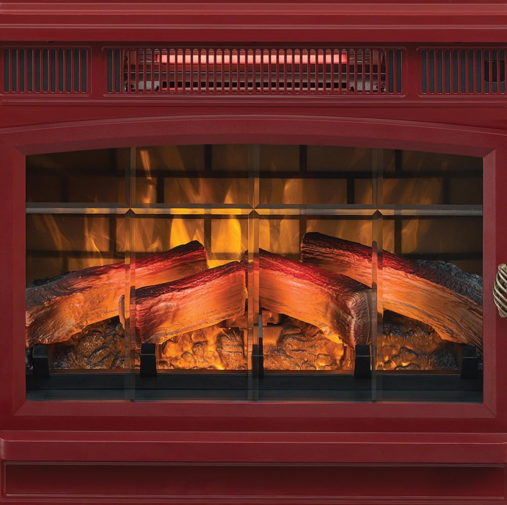 duraflame Freestanding Electric Fireplace Stove Heater with 3D Flame Effect for 1,000 Sq. Ft, Bronze